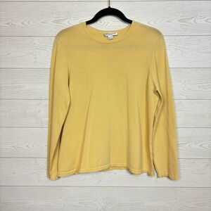 Pendleton Long Sleeve Silk Blend Gold Shirt Size Large Petite